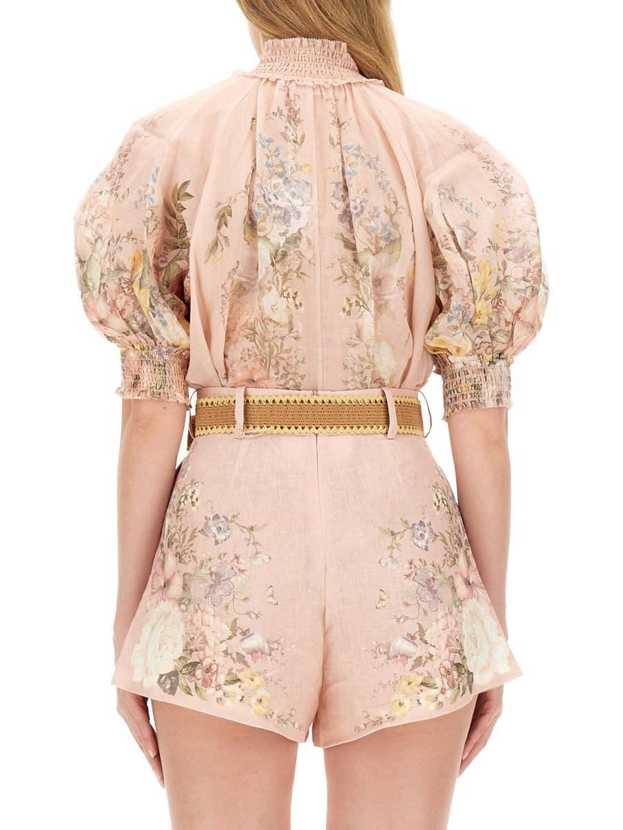 ZIMMERMANN Short  Woman Color Pink In Multicolour Product Image