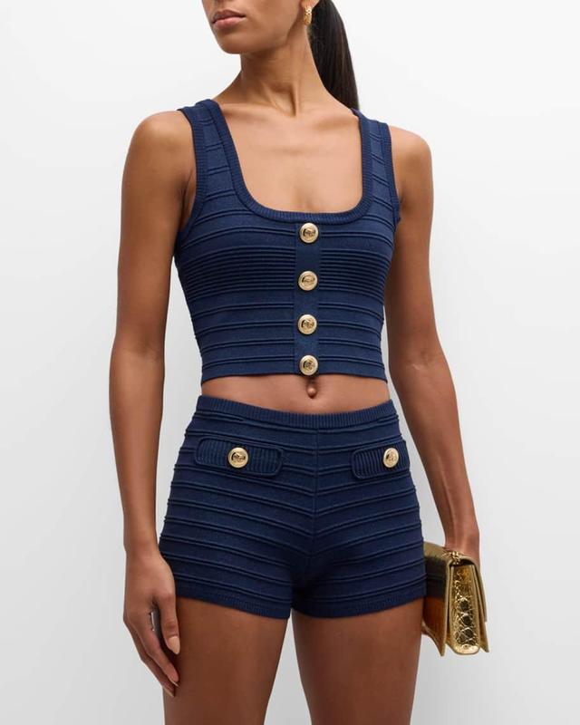 Nella Cropped Bandage Knit Tank Top Product Image