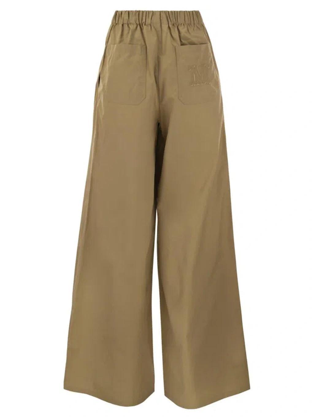 MAX MARA High Waist Wide Leg Trousers In Brown Product Image