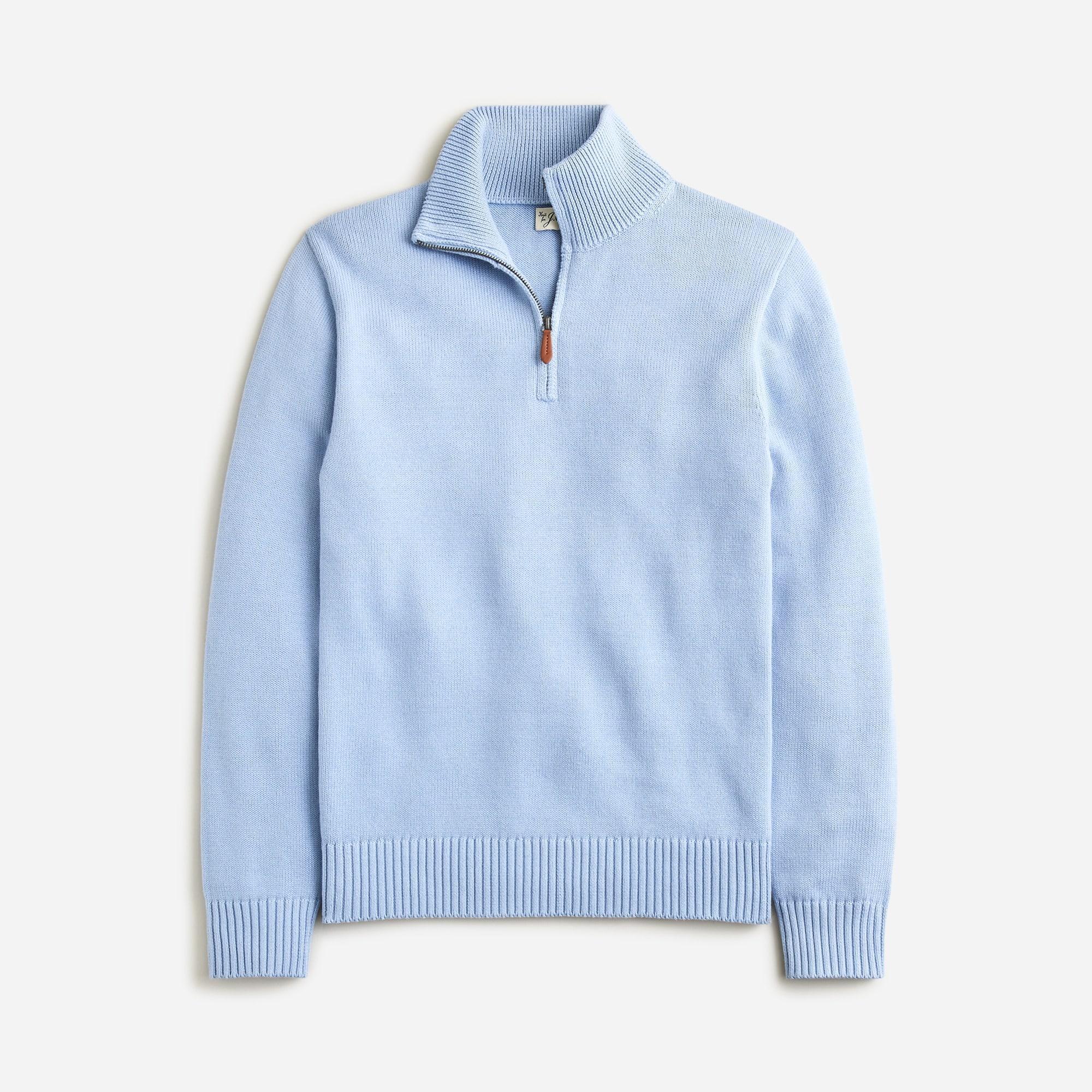 Heritage cotton half-zip sweater Product Image