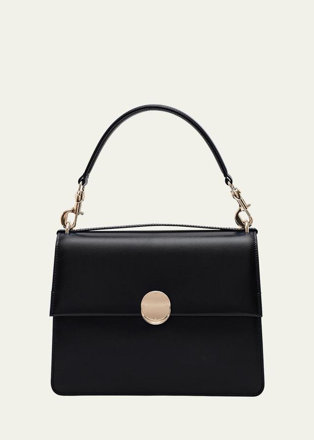 Penelope Box Top-Handle Bag in Smooth Leather Product Image