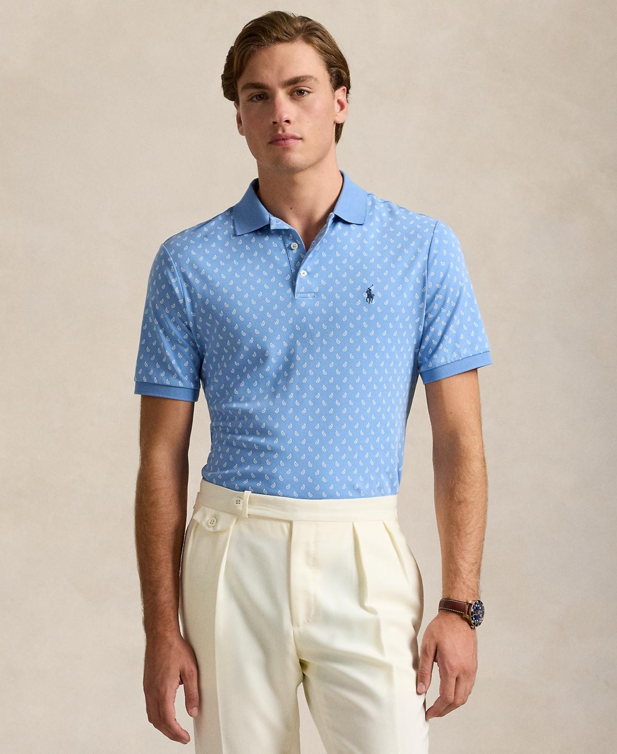 POLO RALPH LAUREN Men's Classic-fit Soft Cotton Polo Shirt In Blue Product Image