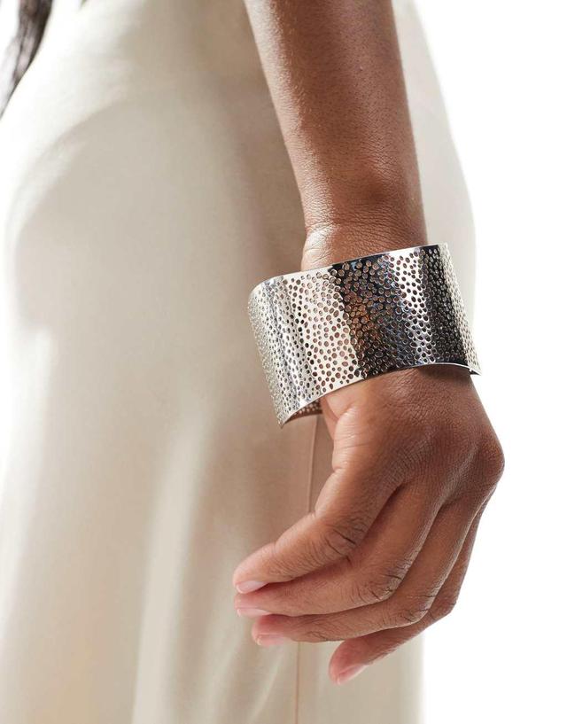 8 Other Reasons chunky bangle in rhodium plated Product Image