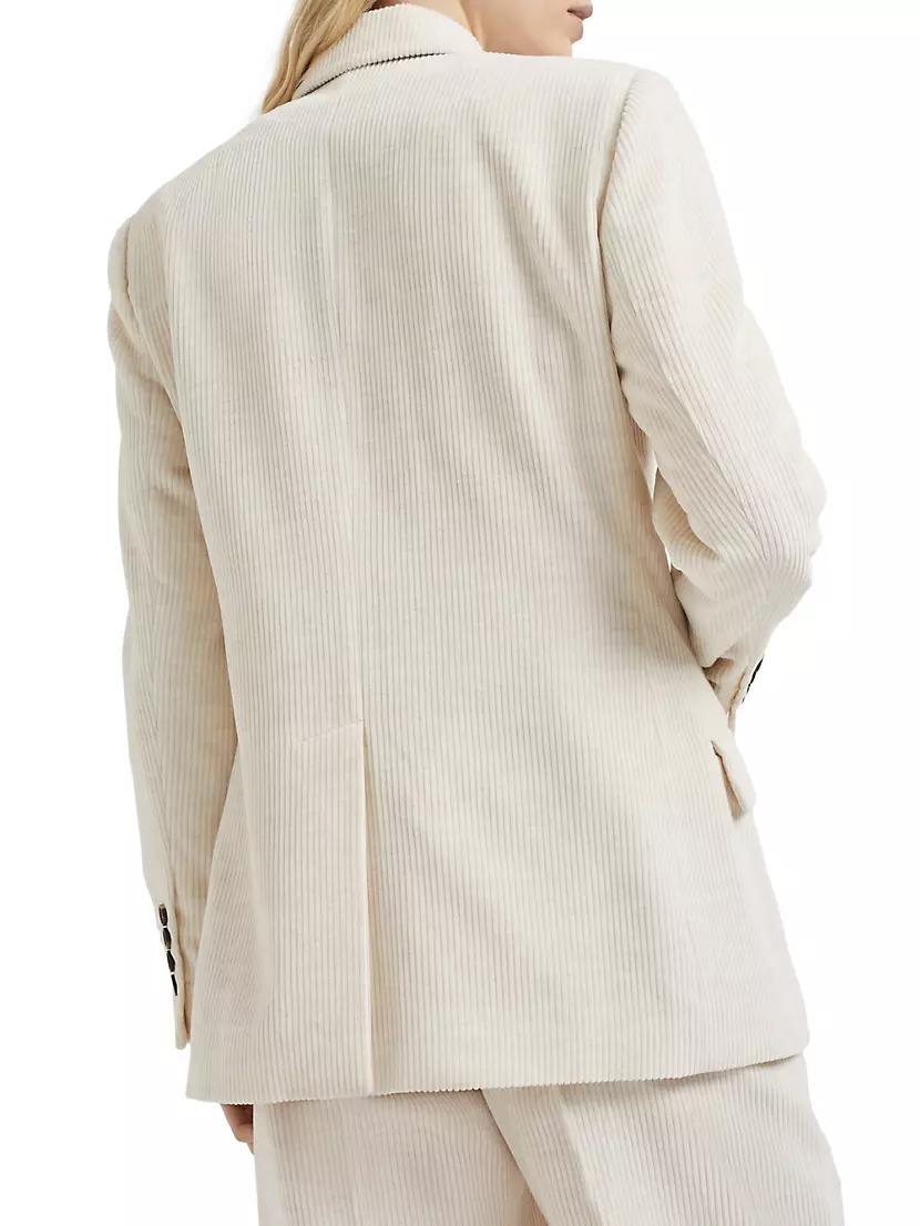 Viscose and Cotton Corduroy Blazer Product Image