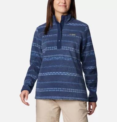 Columbia Womens Benton Springs Printed Half Snap Fleece Pullover- Product Image