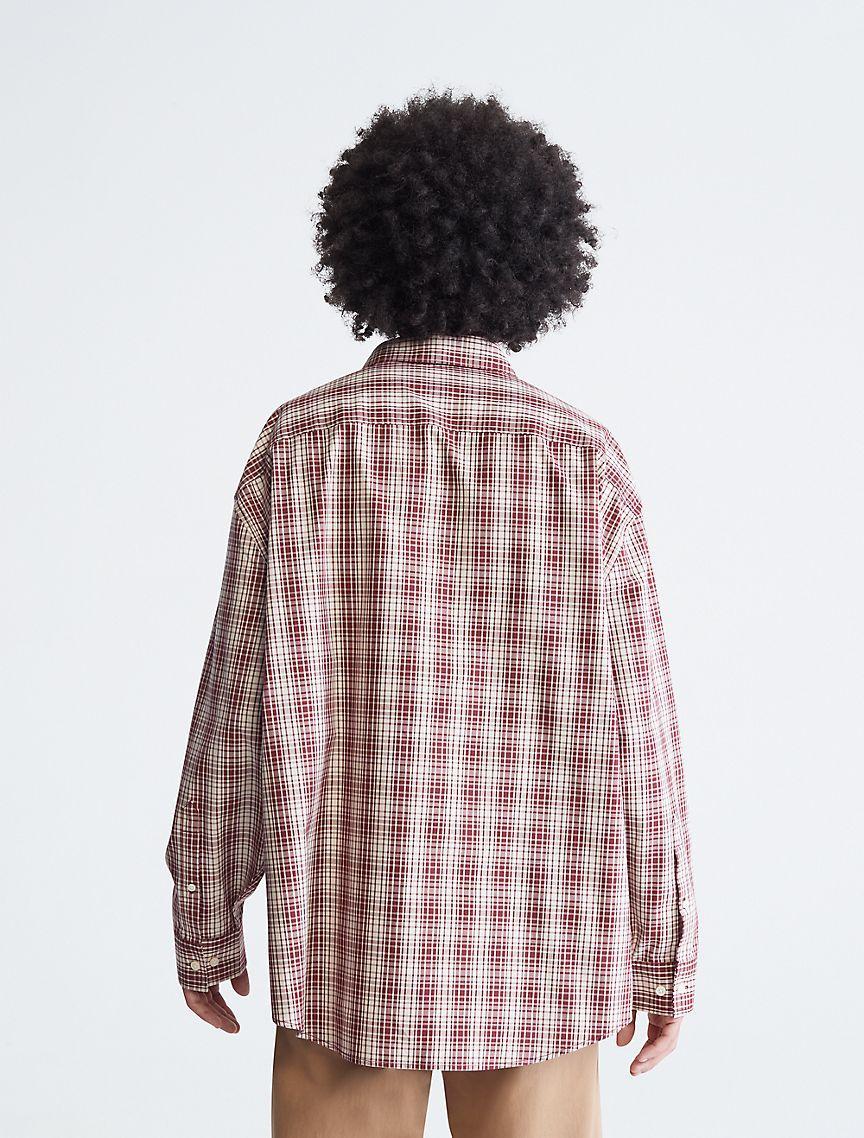 Relaxed Fit Plaid Button-Down Shirt Product Image