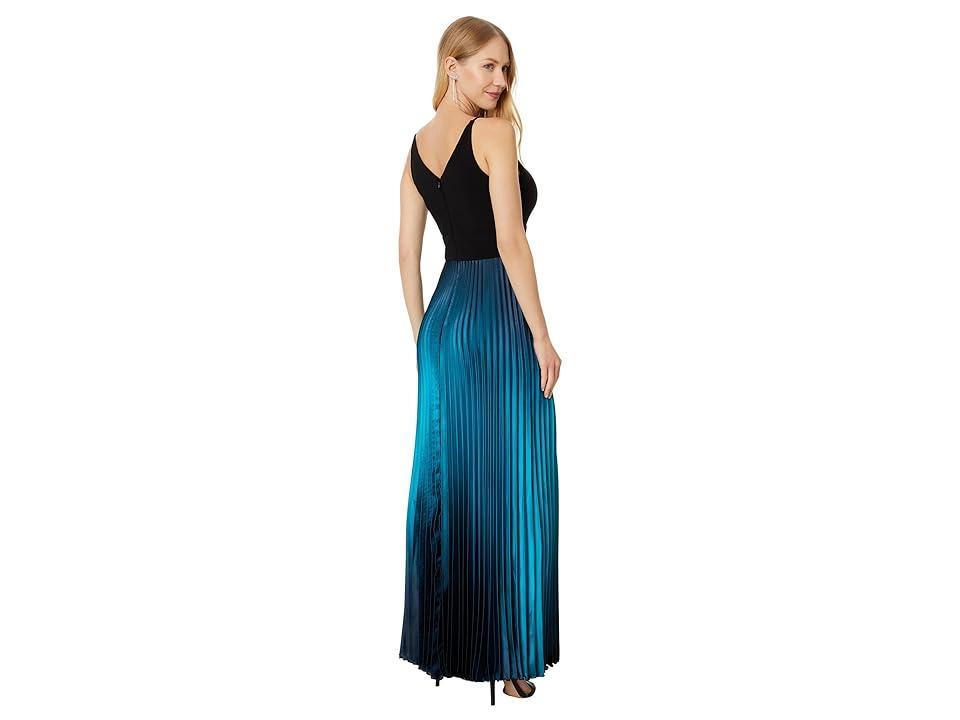 Betsy & Adam Ombr Pleated Gown Product Image