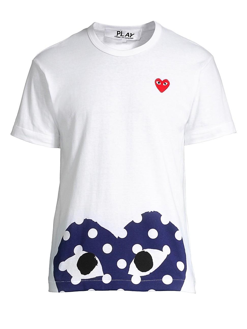 Mens Half Polka Dot Graphic Tee Product Image