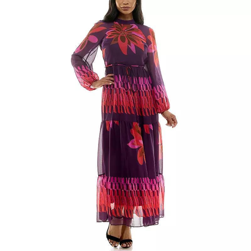 Womens Maison Tara Floral Print Maxi Brown Team Product Image