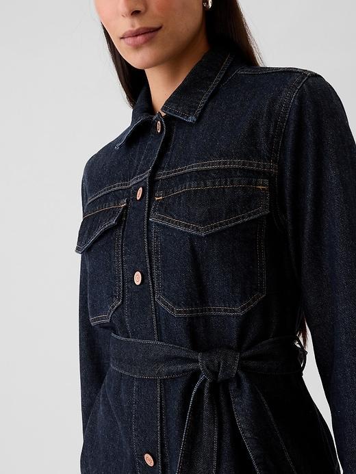 UltraSoft Denim Belted Jacket Product Image