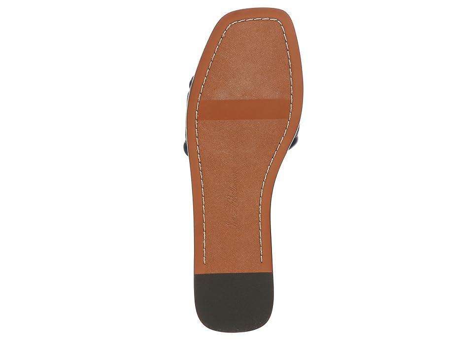 Sam Edelman Irina Denim Double E Square Toe Flat Slide Sandals Product Image