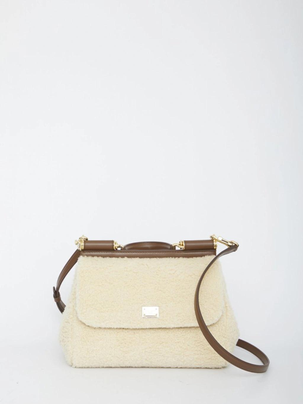 Sicily Medium Shoulder Bag In Beige Product Image