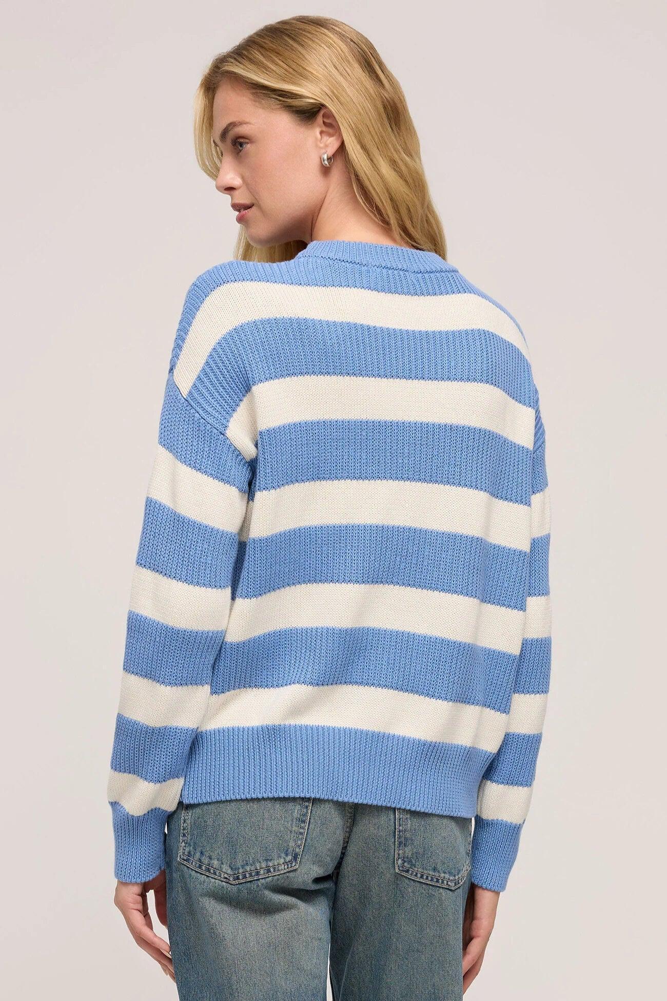 Boyfriend Sailor Sweater- Blue River Product Image