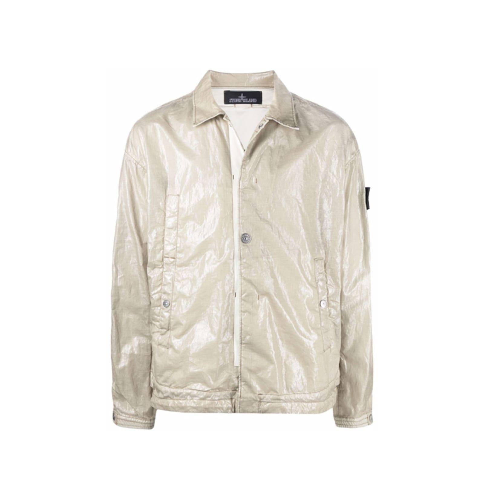 STONE ISLAND Compass Patch Jacket In Neutrals Product Image