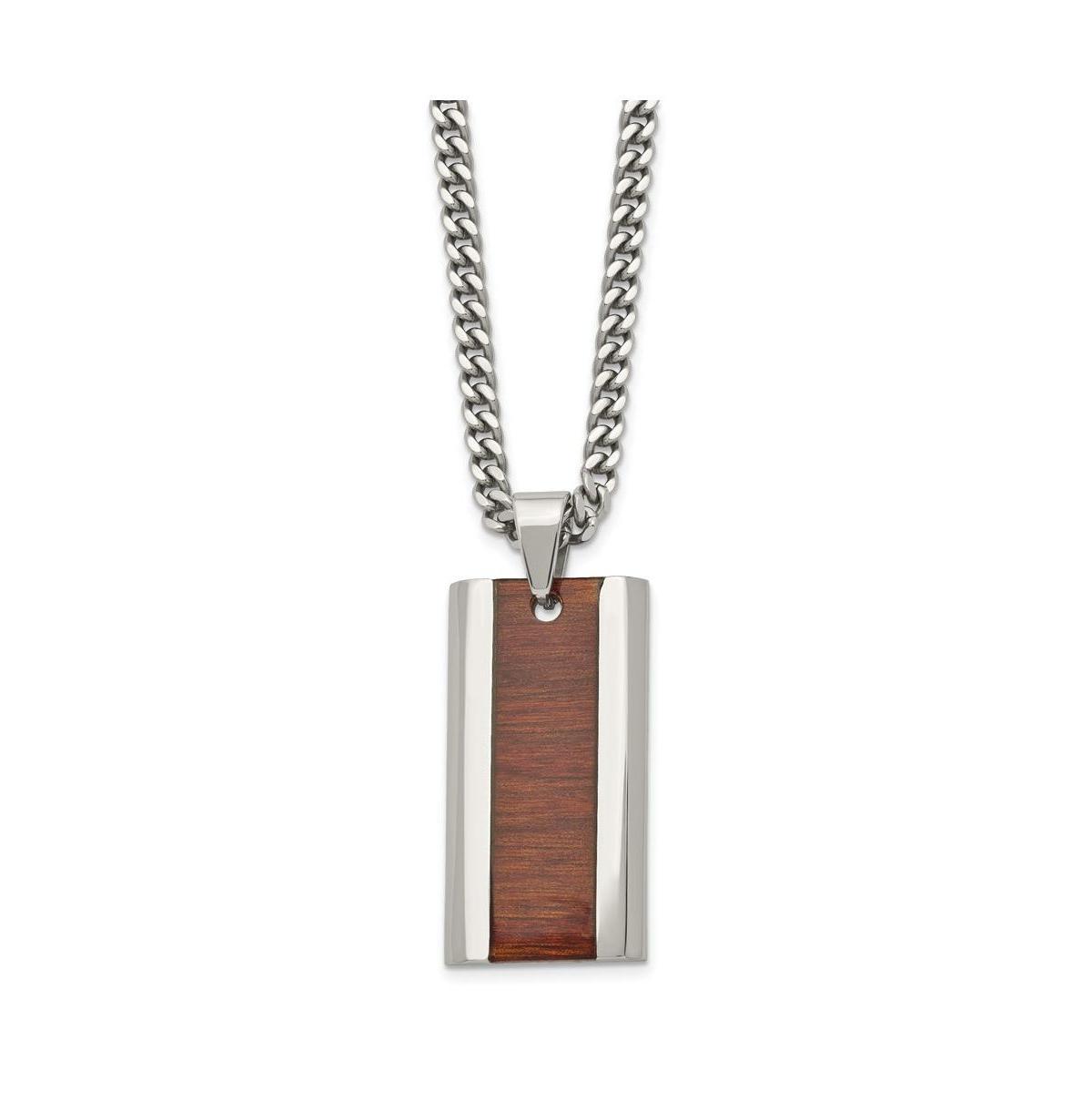 Mens Gentlemens Classics(tm) Red & Orange Wood Inlay Necklace Product Image