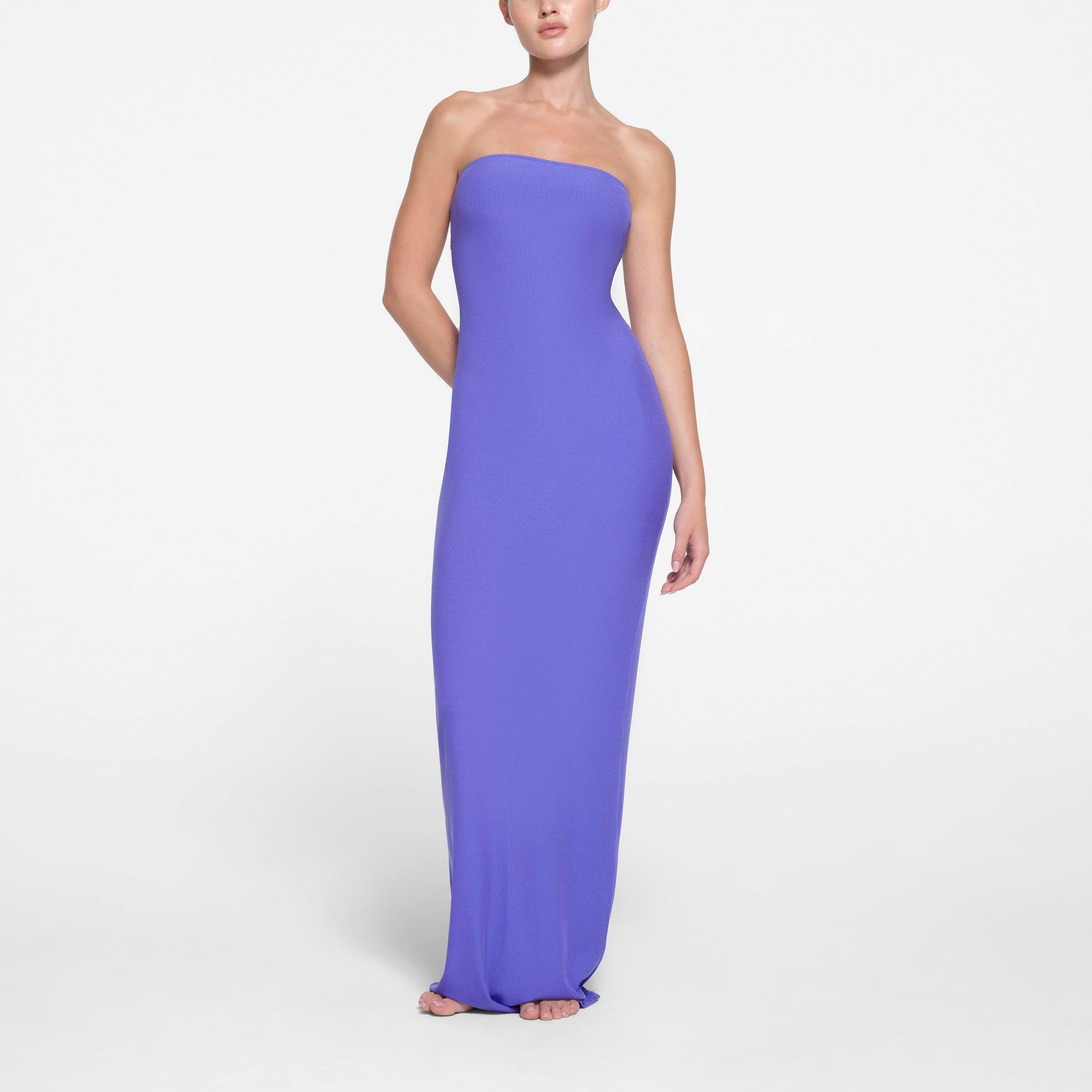 SOFT LOUNGE TUBE DRESS | TANZANITE Product Image