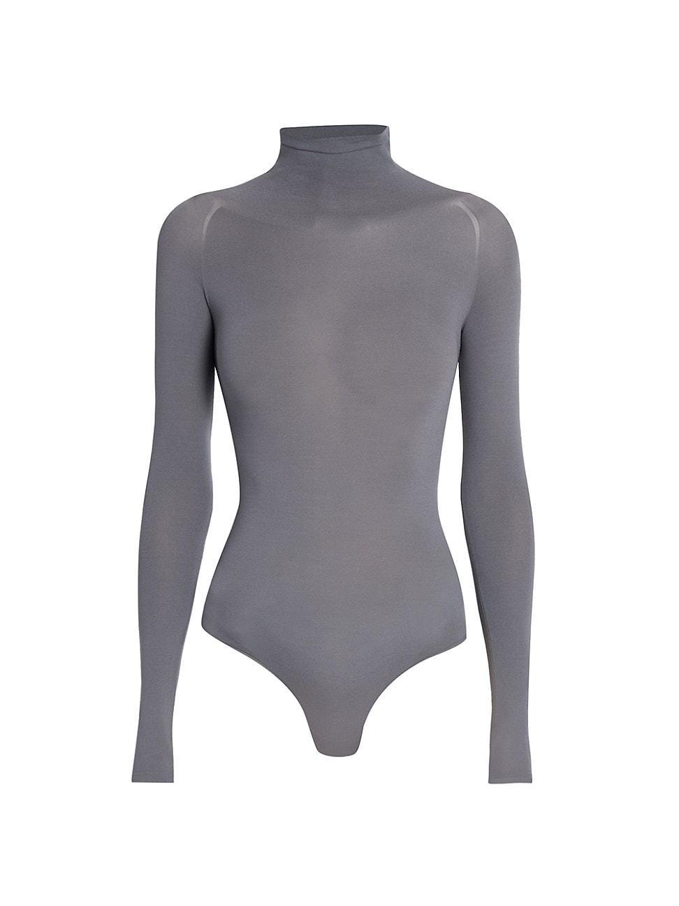 Womens String Long-Sleeve Turtleneck Bodysuit Product Image