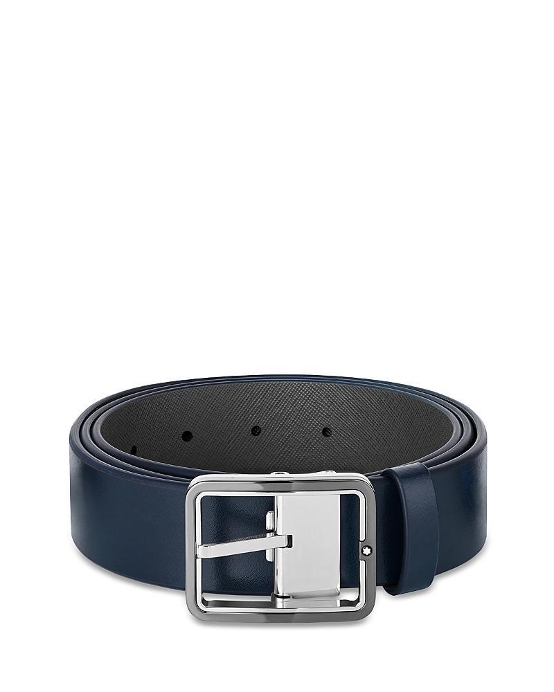 Men's Rectangle-Buckle Reversible Leather Belt, 35mm Product Image