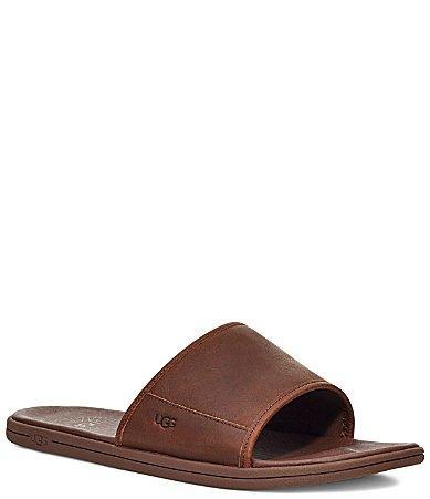 UGG Mens Seaside Leather Slides Product Image