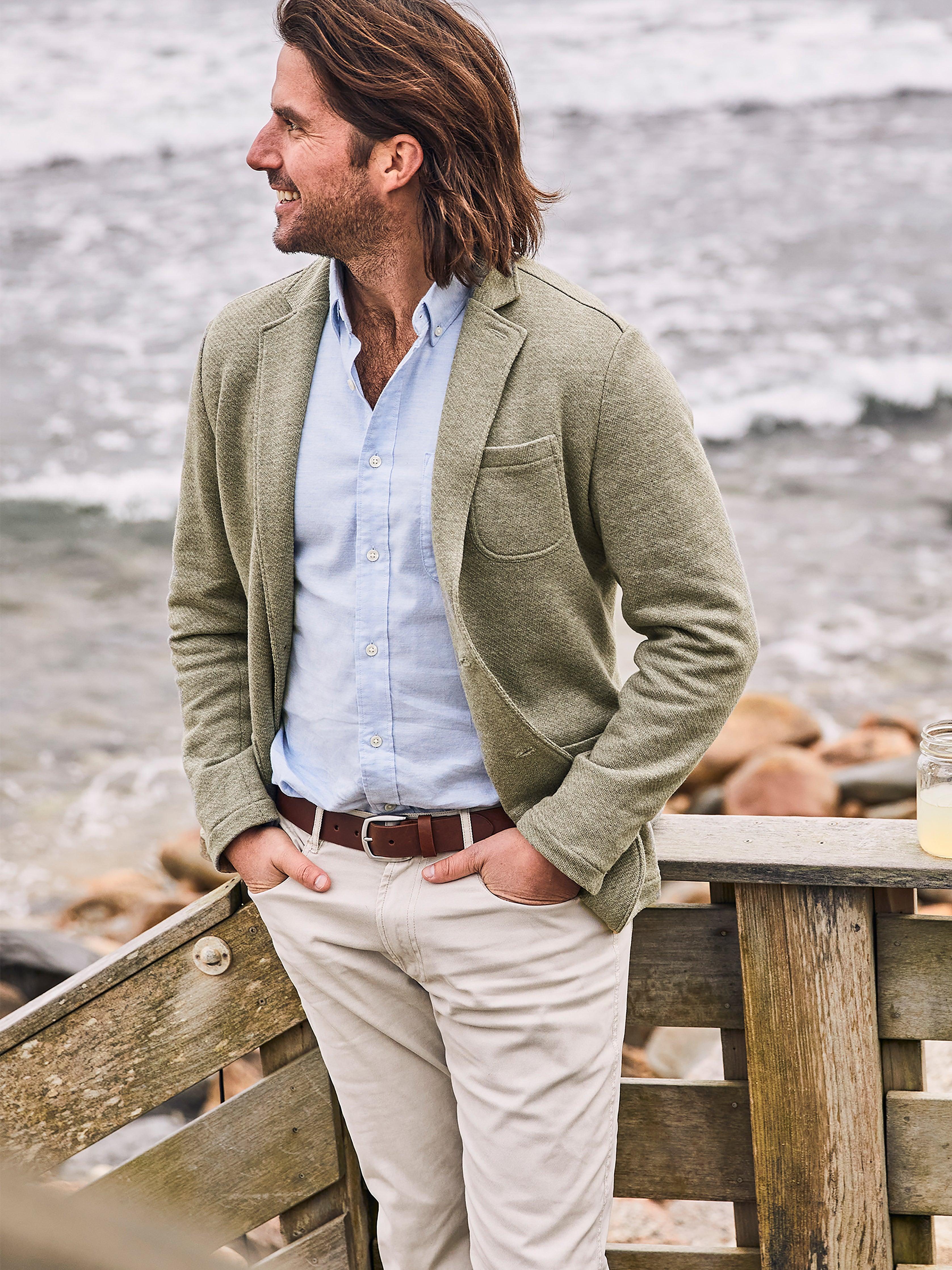 Inlet Knit Blazer (Tall) - Olive Brush Melange Male Product Image