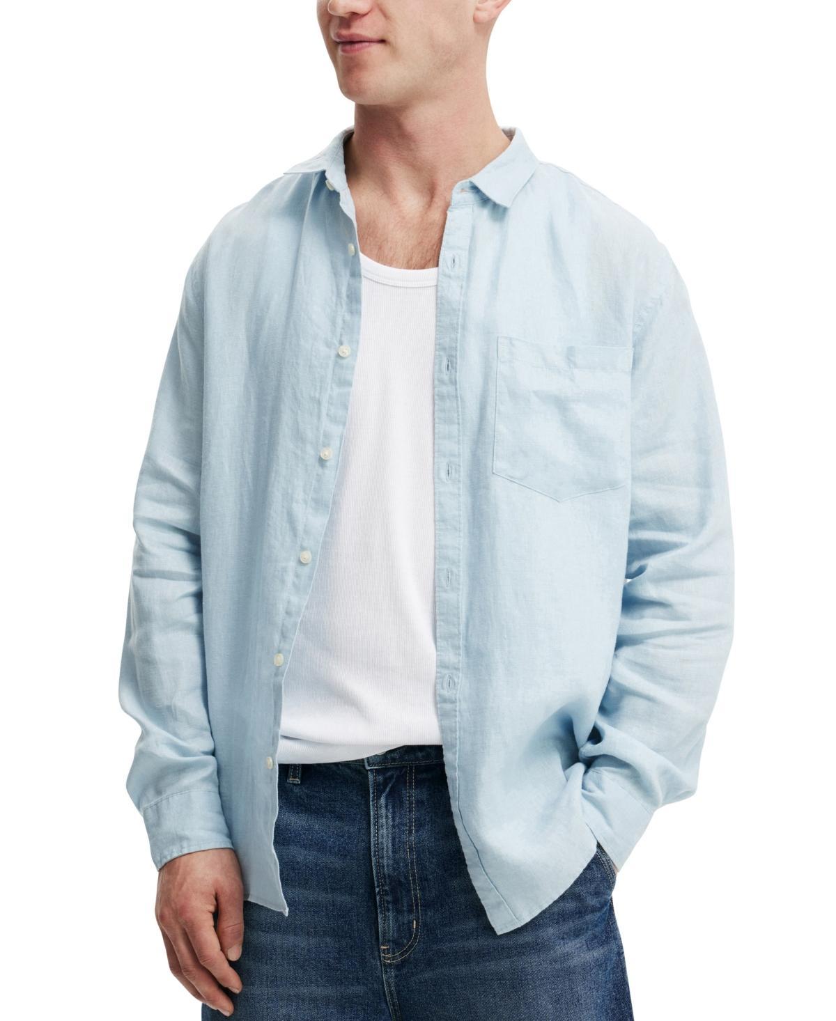 Cotton On Mens Linen Long Sleeve Shirt Product Image