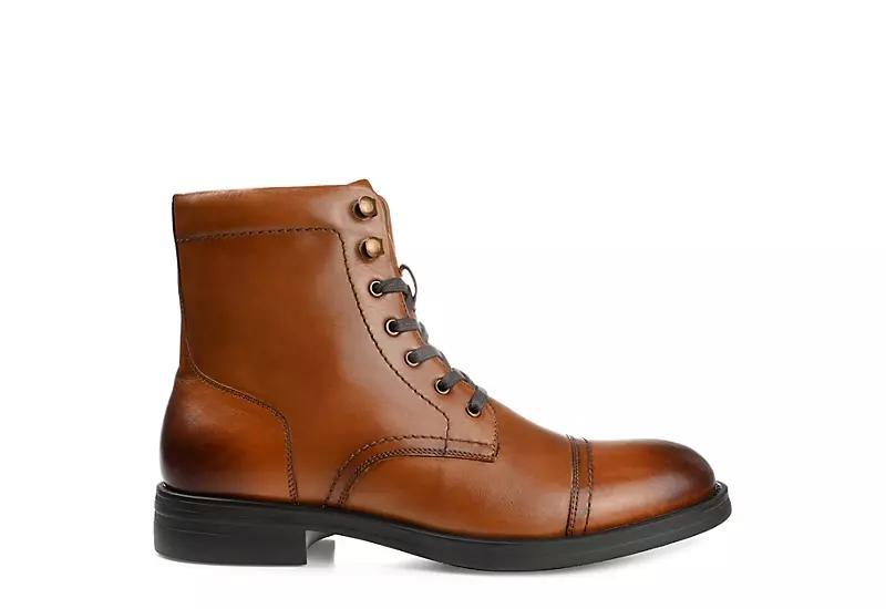 Thomas & Vine Darko Mens Leather Ankle Boots Grey Product Image