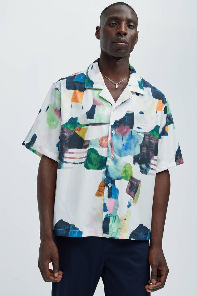 Pete Abstract Shirt - White/combo Product Image