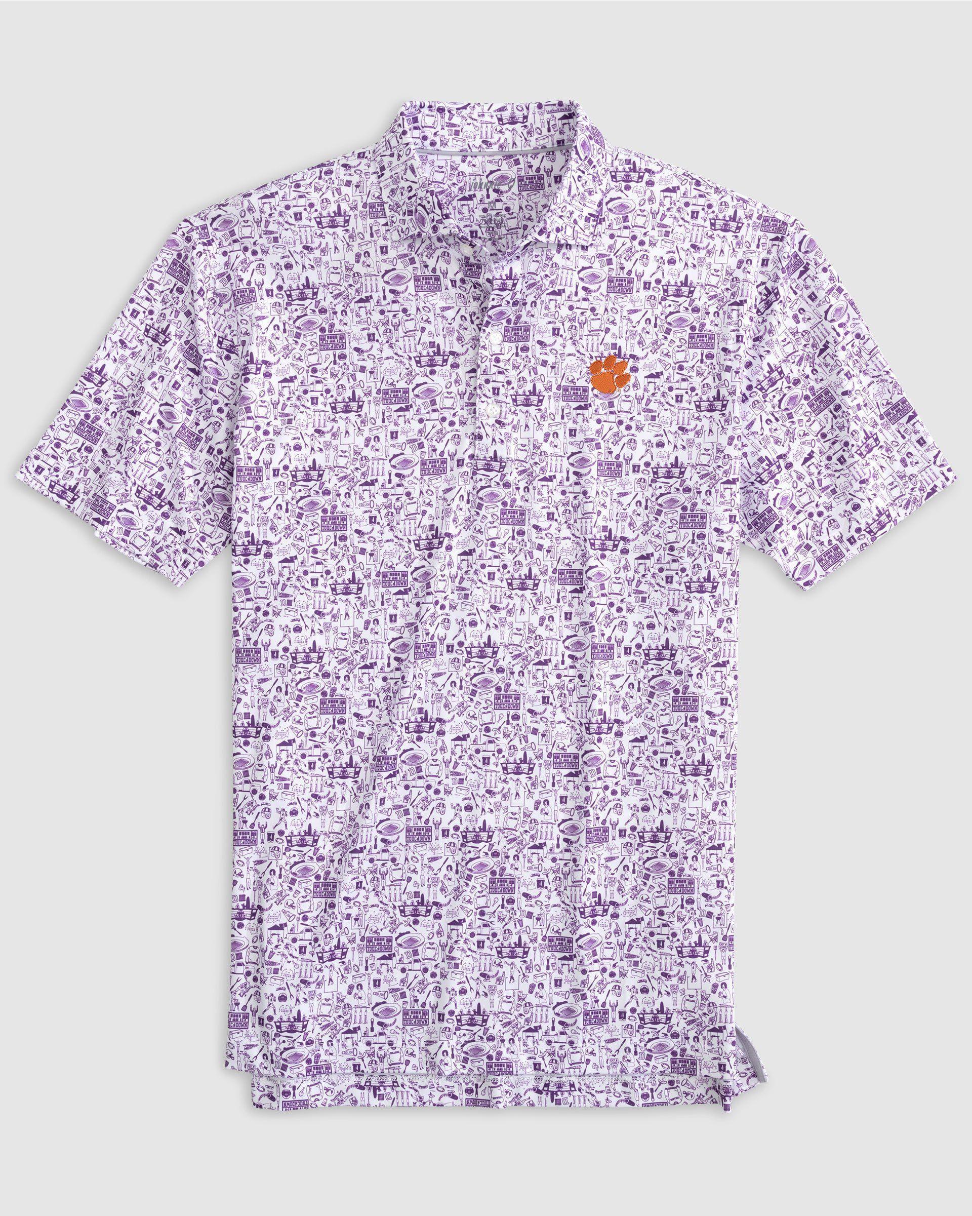 johnnie-O Clemson Tailgater 2.0 Printed Jersey Performance Polo Product Image