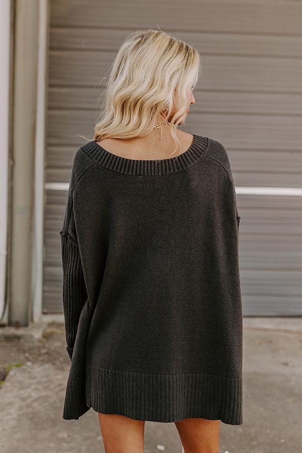 Falling Leaves Knit Sweater in Black Product Image