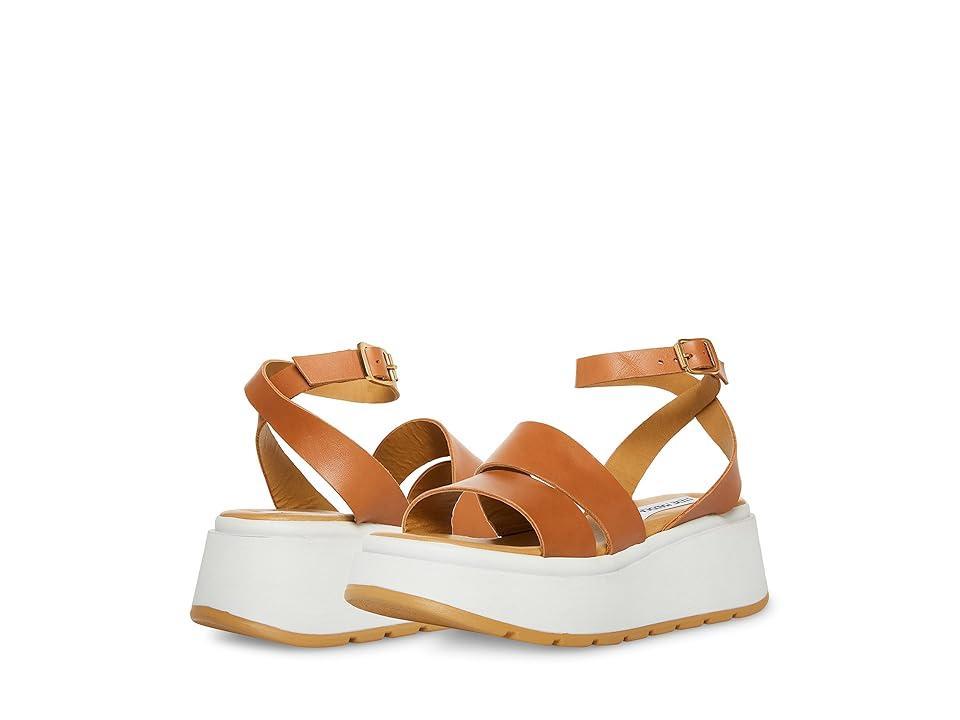 Steve Madden Tenysi Wedge Sandal Leather) Women's Shoes Product Image