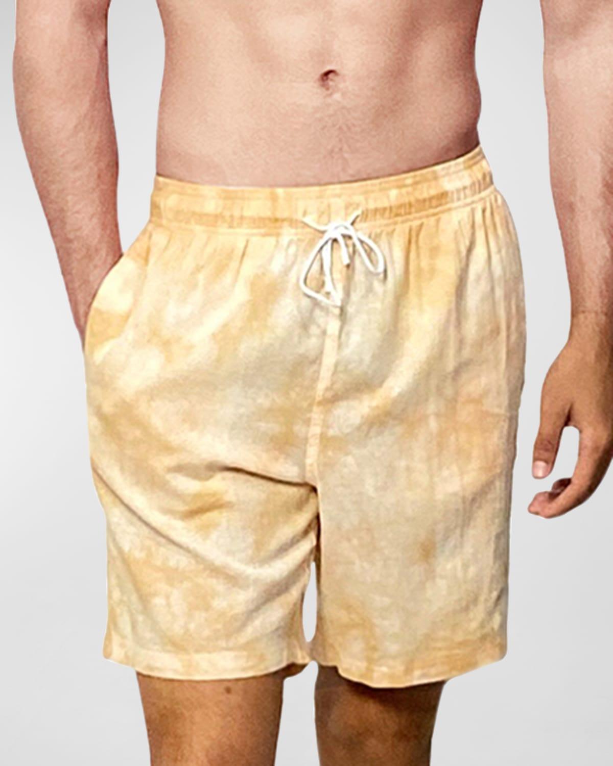 Mens Linen Tie-Dye Shorts Product Image