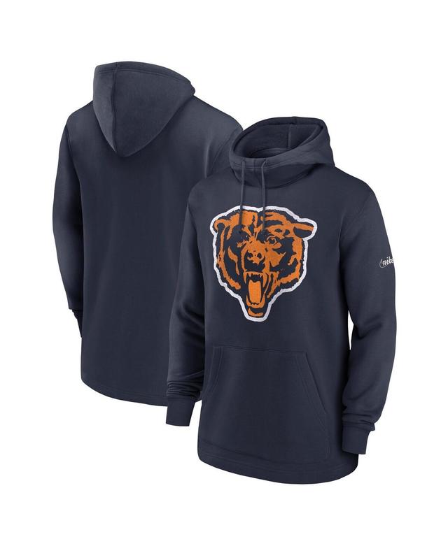 Mens Nike Chicago Bears Classic Pullover Hoodie Blue Product Image