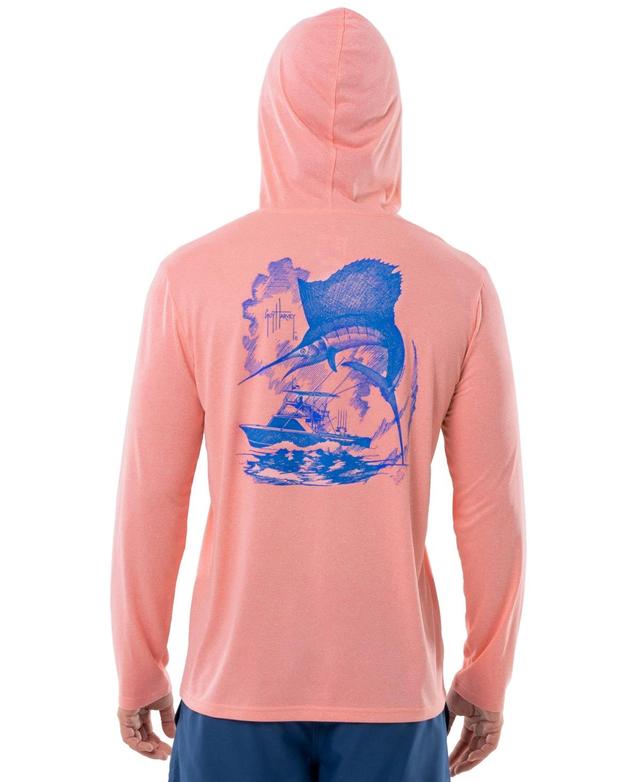 Guy Harvey Mens Sketchy Sail Graphic Performance Hoodie Product Image