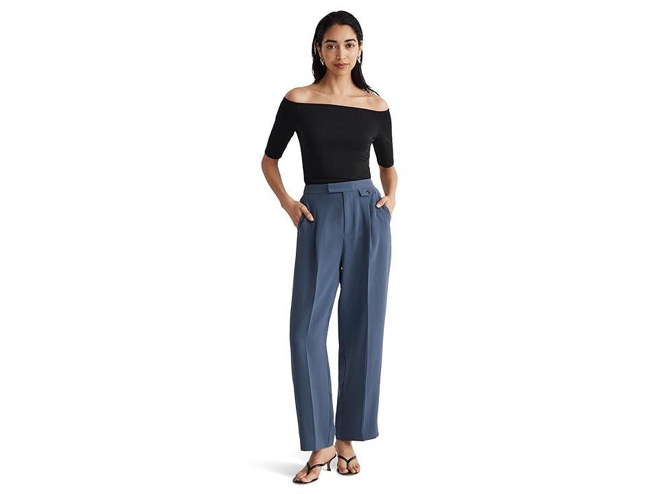 Madewell Tailored Straight-Leg Pants (Nighttime) Women's Clothing Product Image