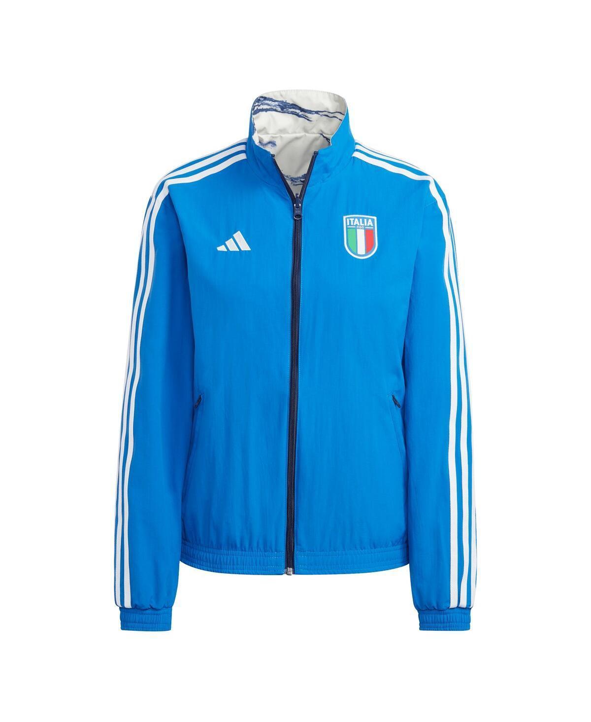 Womens adidas Blue Italy National Team Anthem Reversible Full-Zip Jacket Product Image