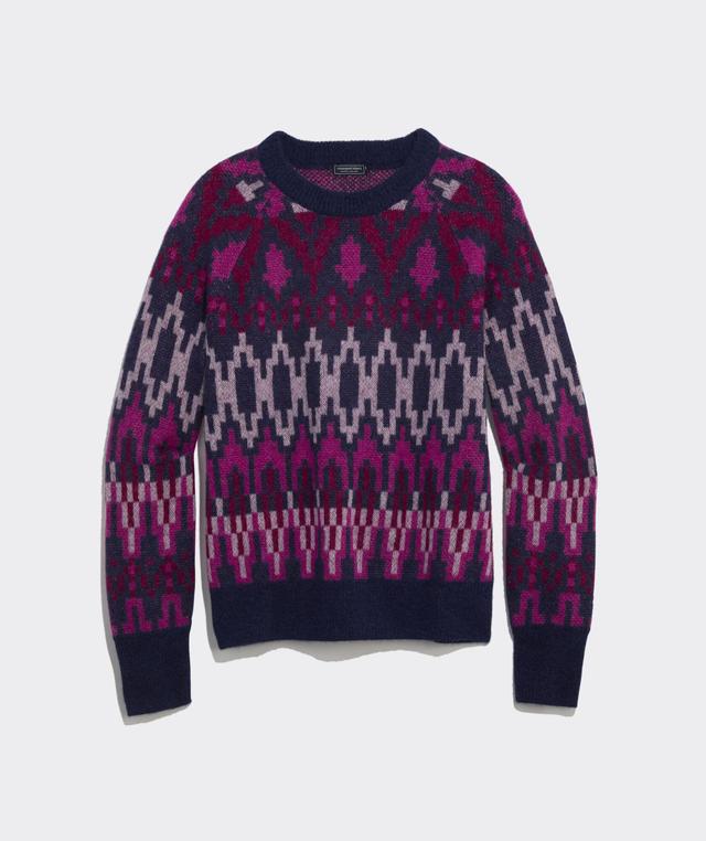 Wool-Blend Fair Isle Crewneck Sweater Product Image