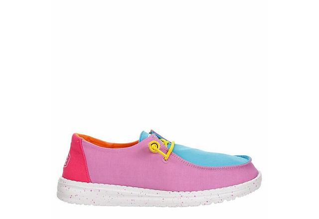 HEYDUDE Womens Wendy Color Block Slub Canvas Slip-Ons -  9M Product Image