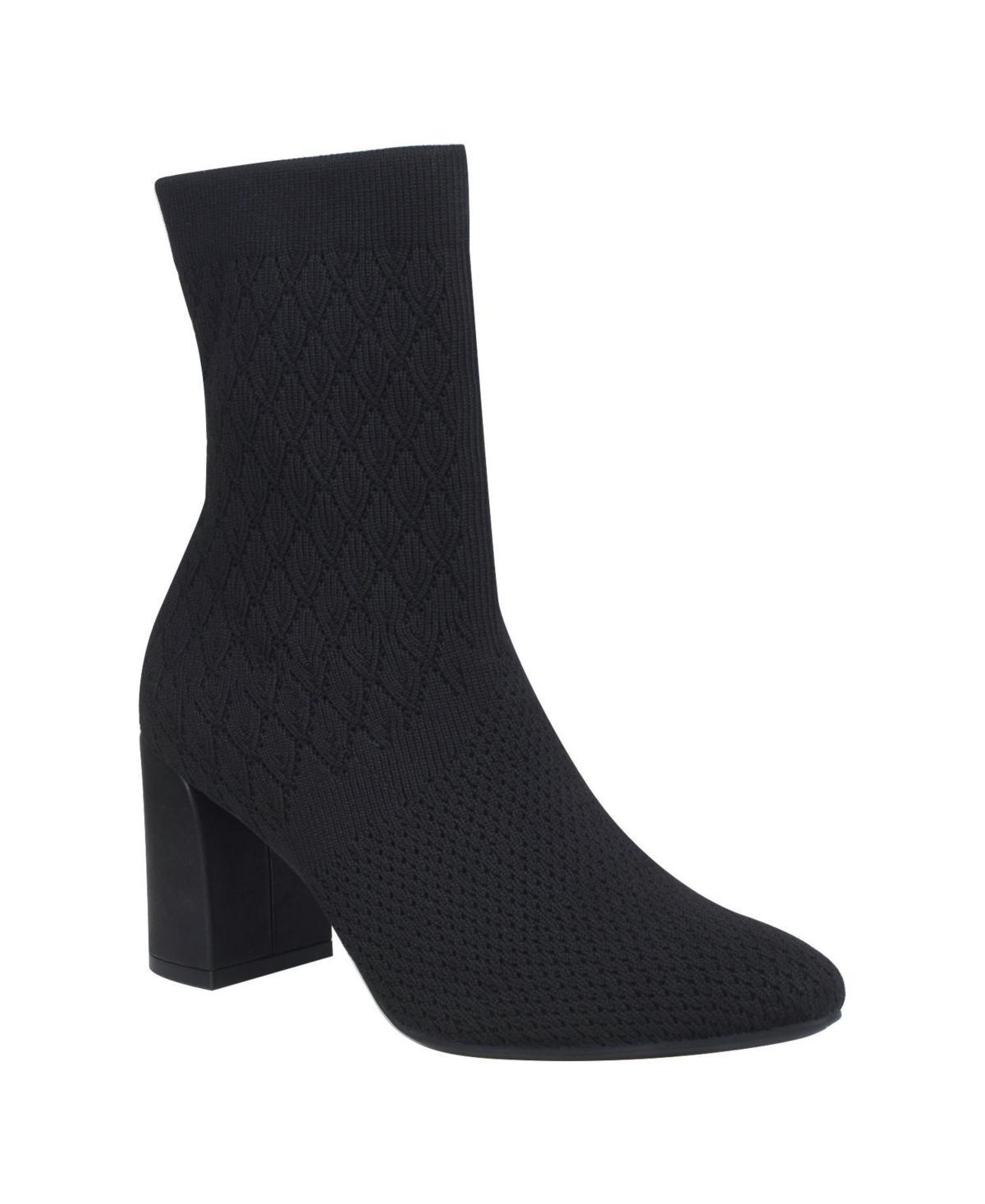 Impo Womens Vyra Stretch Knit Block Heel Booties Product Image