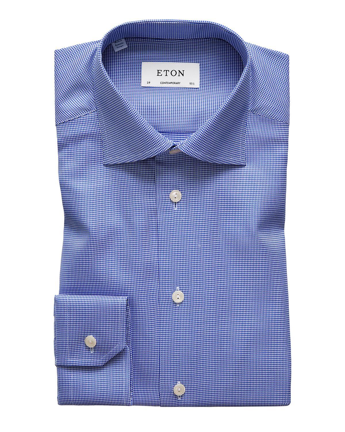 Eton Contemporary Fit Houndstooth Dress Shirt Product Image