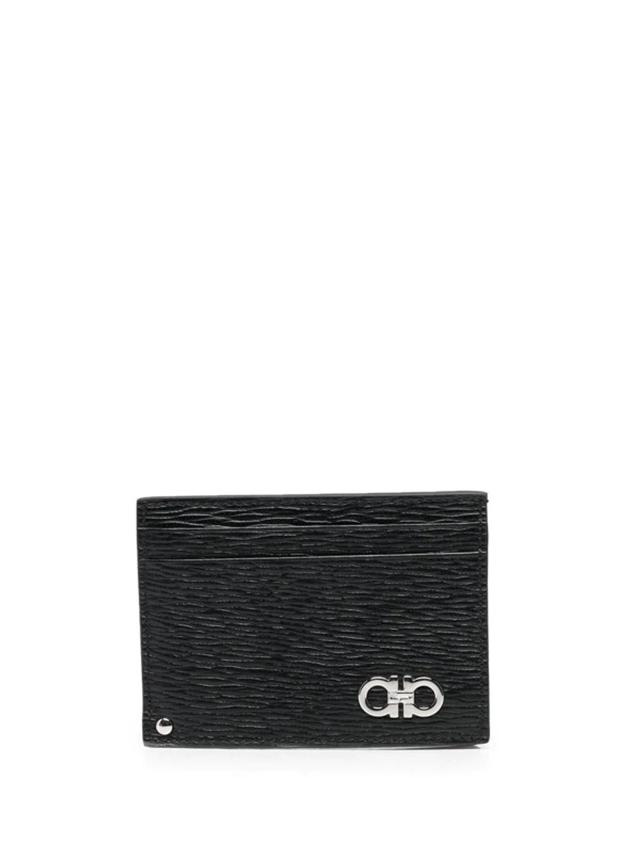 Gancini-embellished Cardholder In Schwarz Product Image