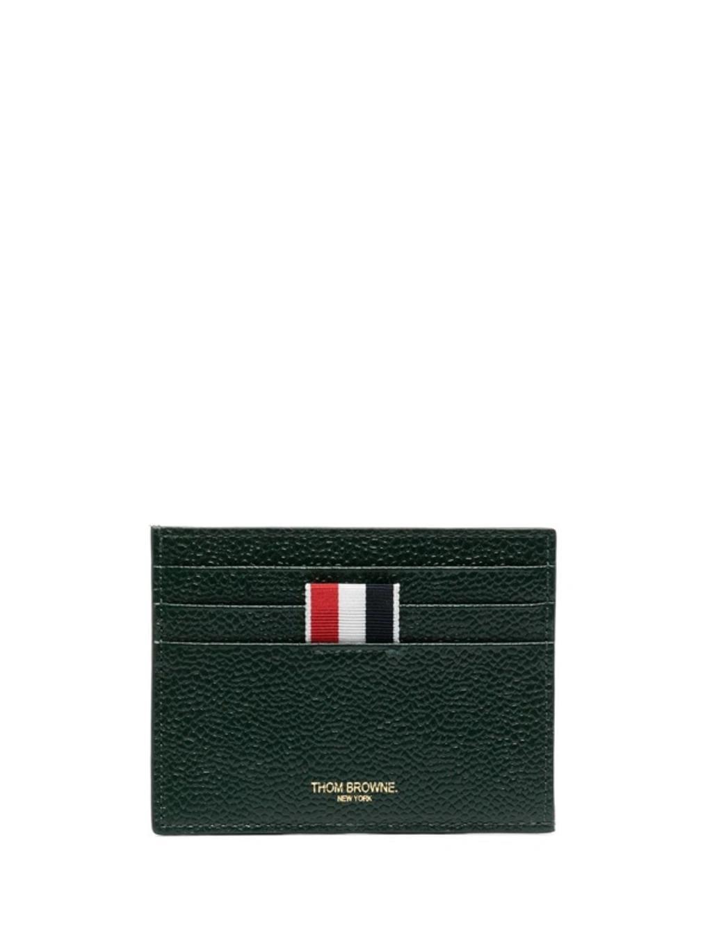 Single Card Holder With Note Compartment In Green Product Image