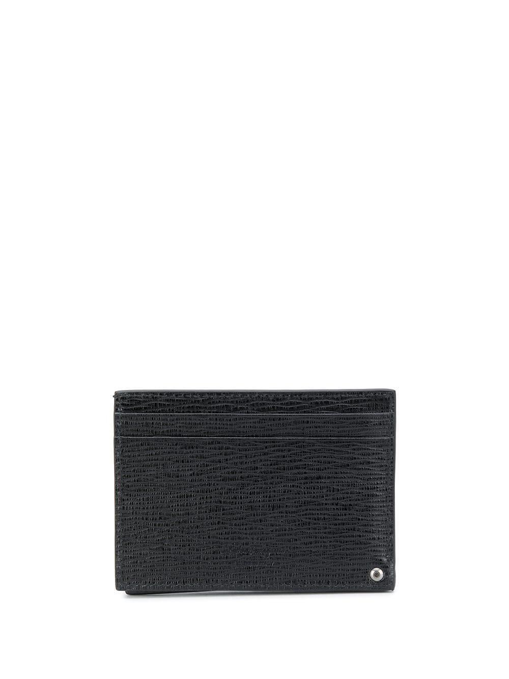 Gancini Textured Slide Cardholder In Black Product Image