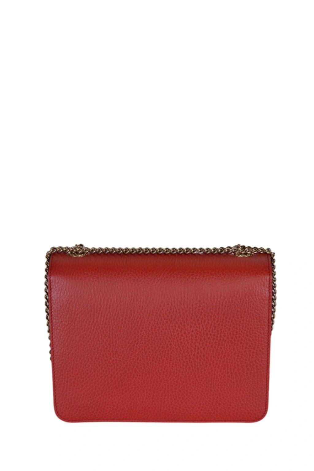 GUCCI Interlocking Shoulder Bag Gg Red Leather Product Image