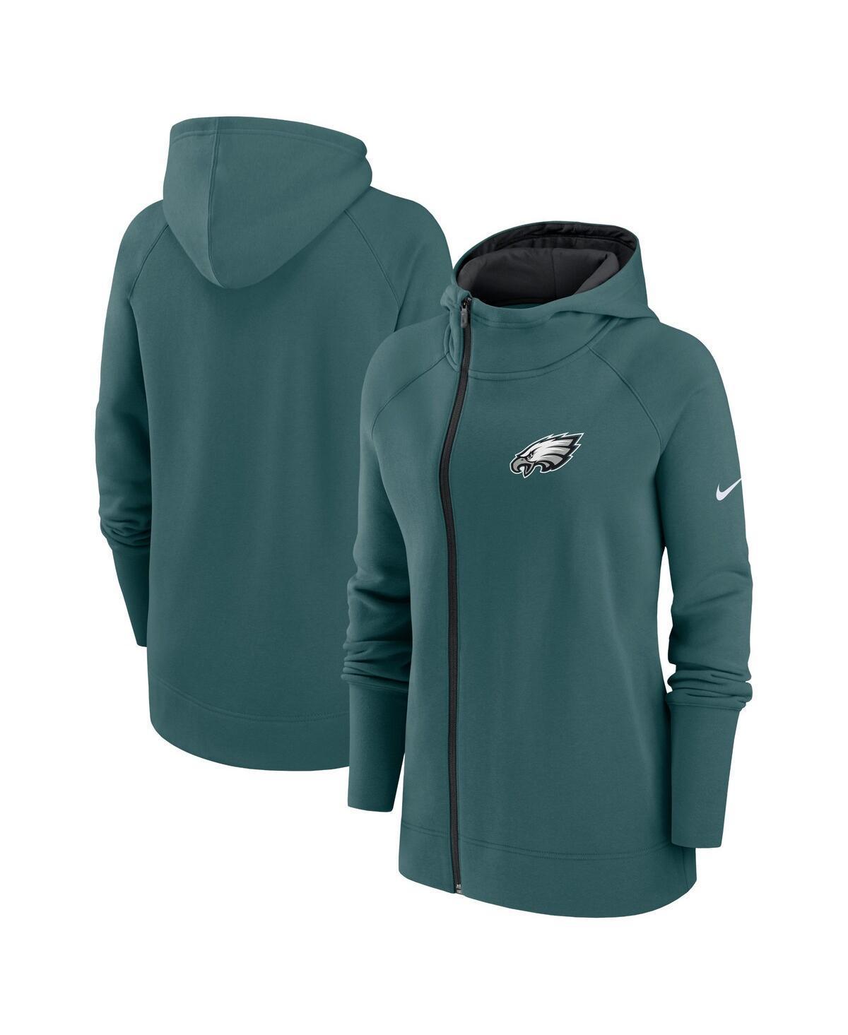 Womens Nike Midnight Green Philadelphia Eagles Asymmetrical Raglan Full-Zip Hoodie Product Image