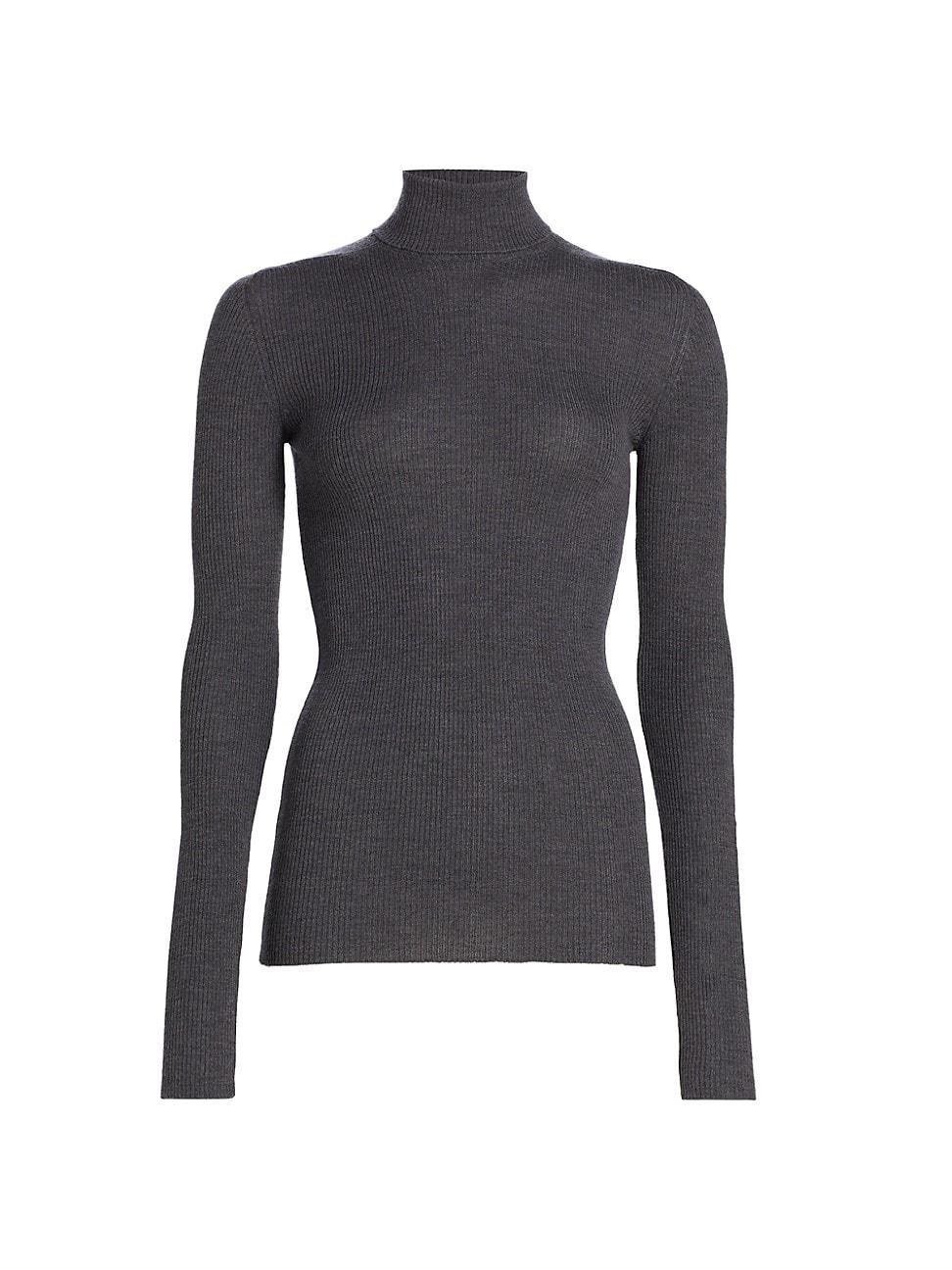 Womens Merino Wool Turtleneck Sweater Product Image