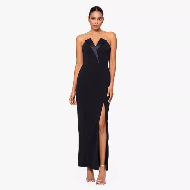 Womens BA Nites Strapless Tuxedo Gown Product Image