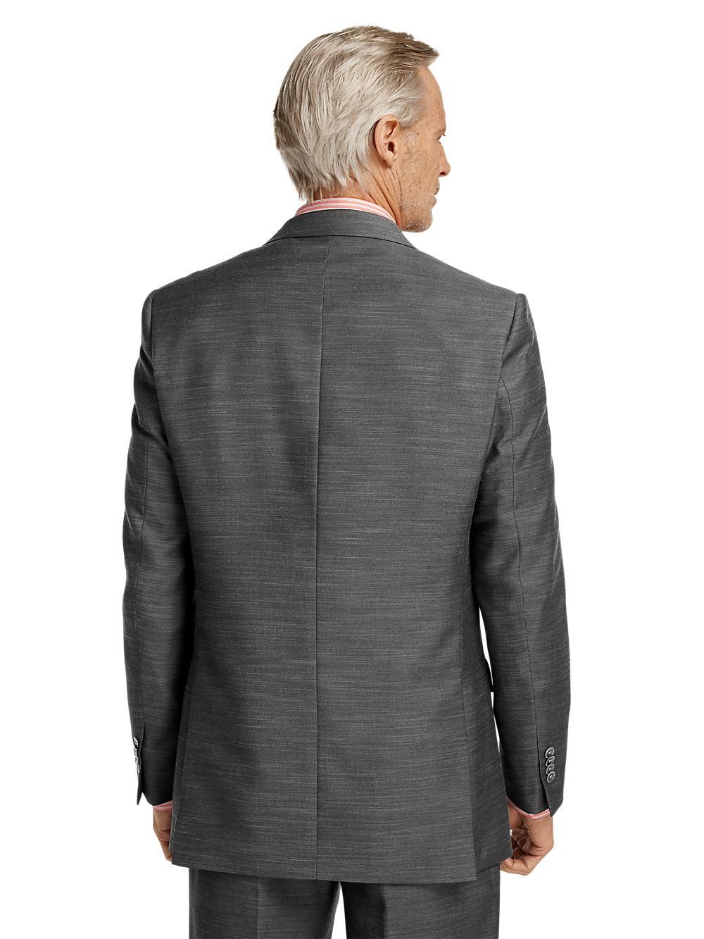 Performance Blend Double Breasted Peak Lapel Suit - Charcoal Product Image