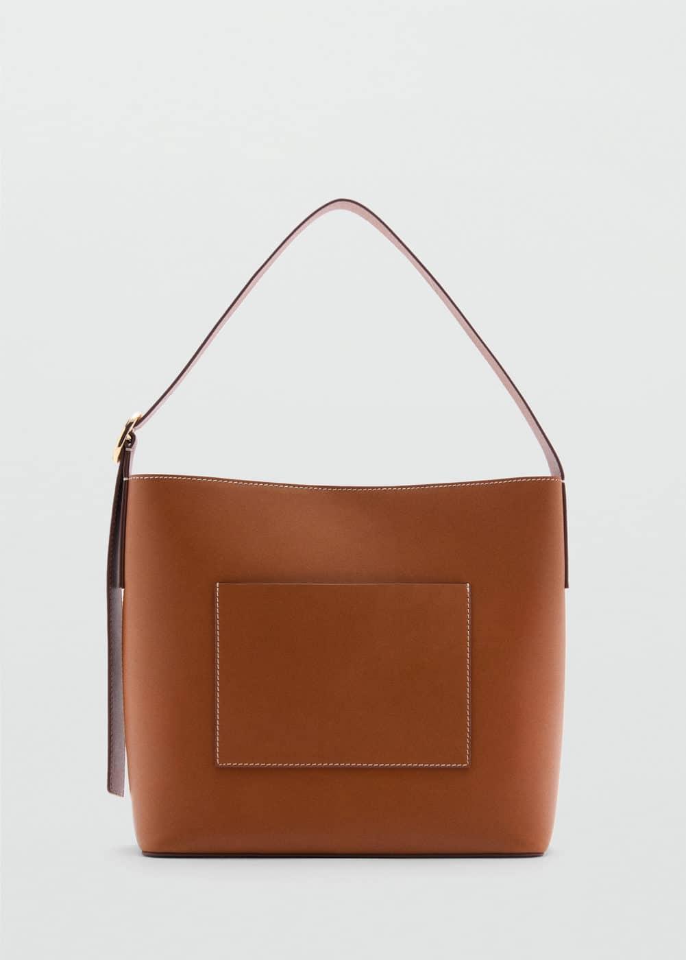 MANGO shopper bag leather - One size - Women Product Image