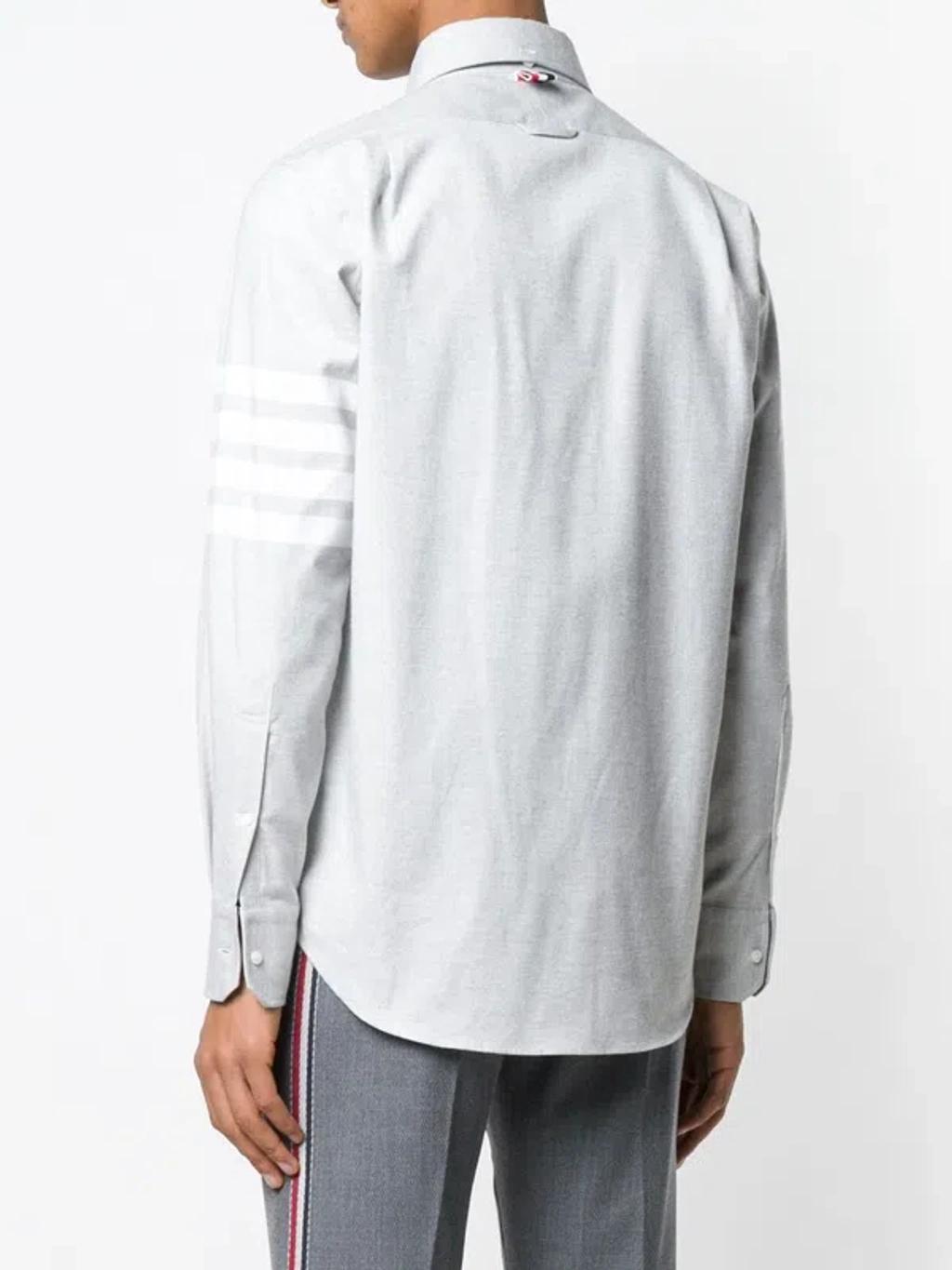 4bar Cotton Shirt In Grey Product Image