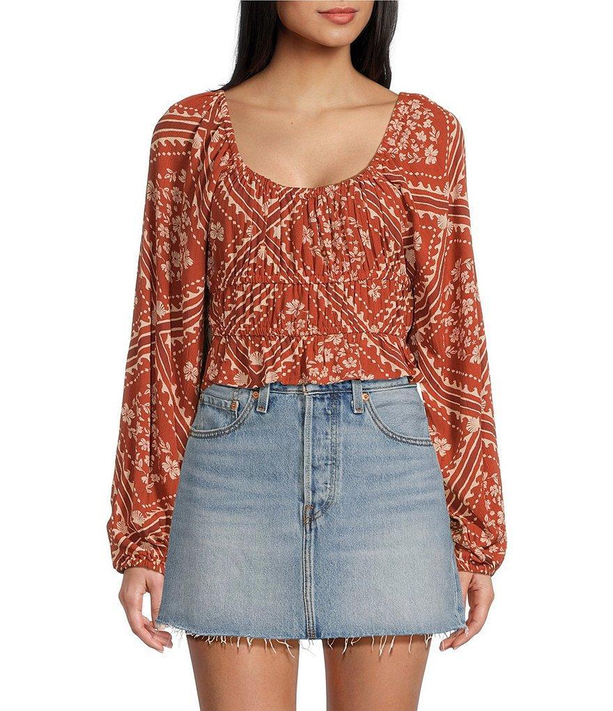 Rip Curl Soleil Long Sleeve Printed Cropped Top Product Image